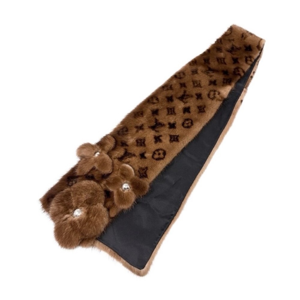 Louis Vuitton Classic Vintage Monogram Mink fur Scarf Stole - Picture 7 of 9